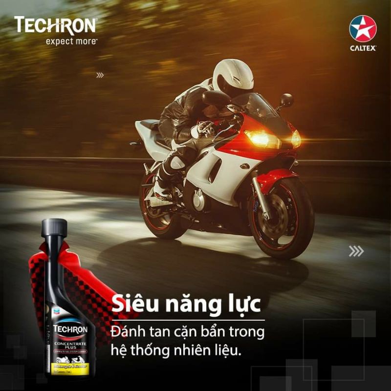 Phụ gia xăng làm sạch động cơ xe máy và xe tay ga Techron