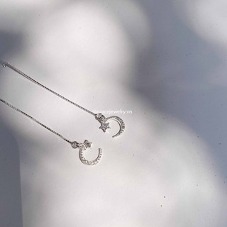 [Bạc] Khuyên tai trăng sao rơi Alya Grace Jewelry (Đôi)