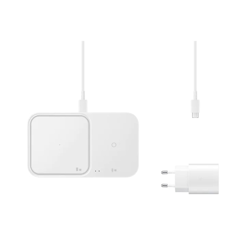Chính hãng-Không kèm củ và cáp-Đế sạc đôi không dây 15w Super Fast Wireless Charger Duo P5400 Samsung bh 6 tháng