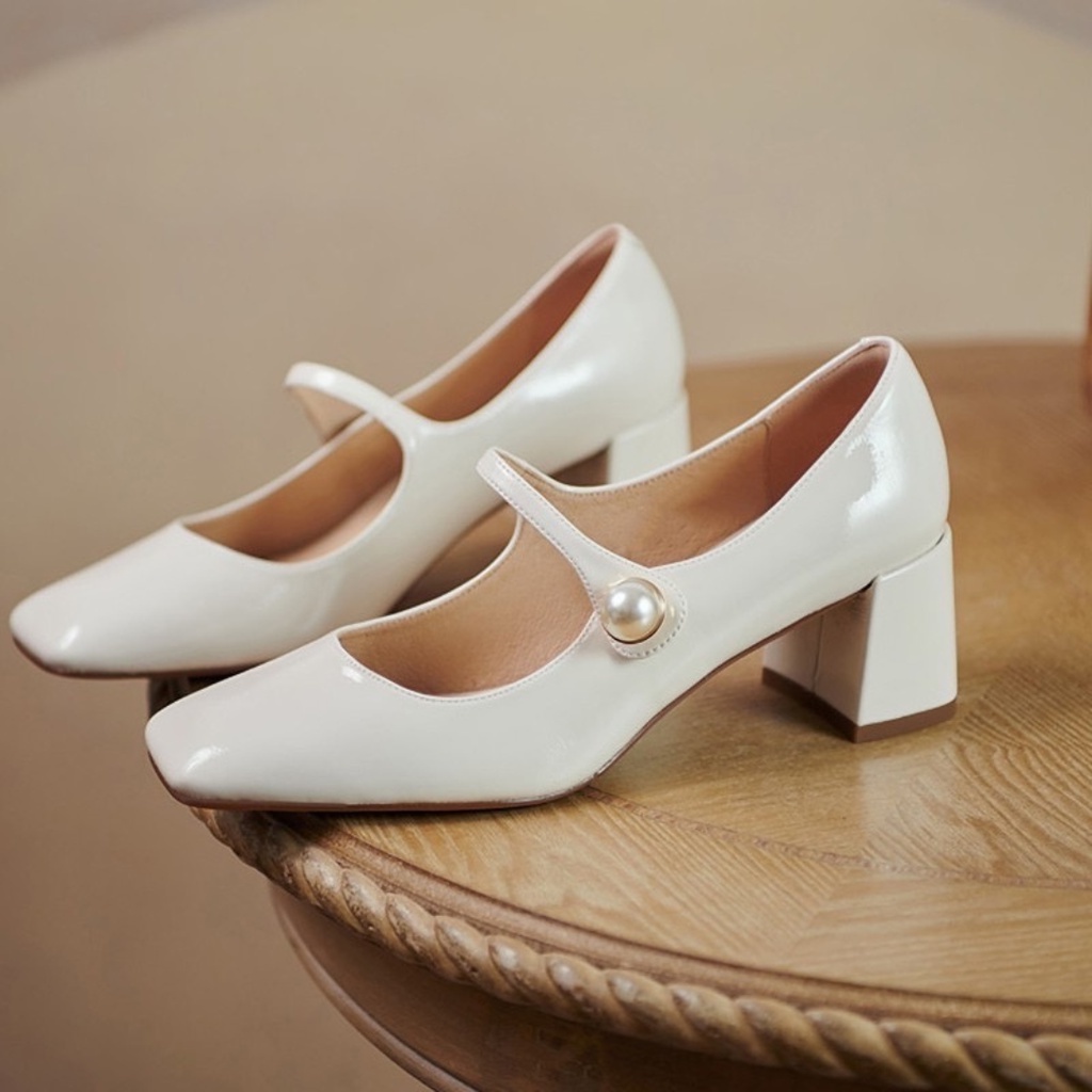 Giày Mary Jane cao gót giày búp bê tiểu thư nữ tính