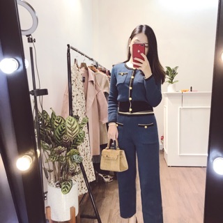 Set quần áo len Xanh Navy