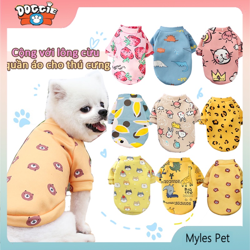 ★〓Myles Pet〓★ Áo Len Giữ Ấm Thiết Kế Đáng Yêu Dành Cho Thú Cưng thời trang áo cho chó