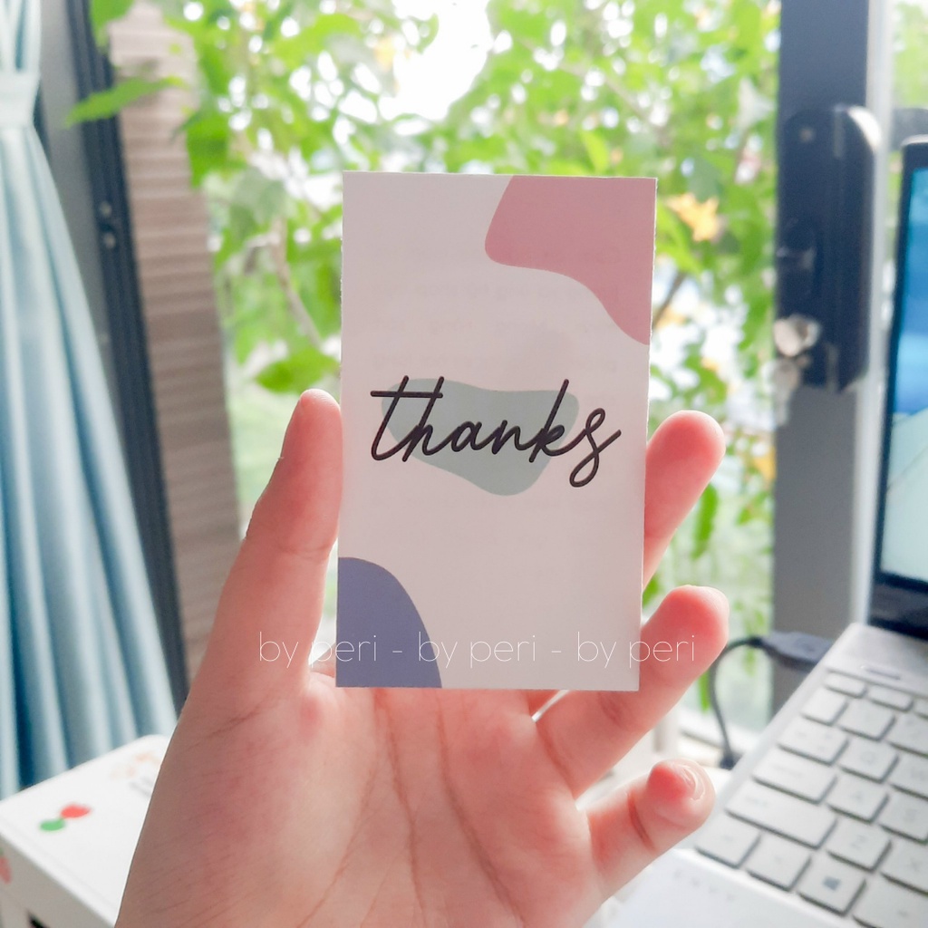 (bubble) 100 card thank you, name card size 9x5cm, phiếu cảm ơn khách hàng dễ thương, xinh xắn, giá siêu rẻ