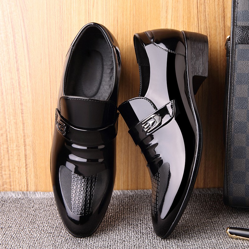 Giày oxford mũi nhọn chất liệu da phong cách doanh nhân thanh lịch khi đi tiệc size 38-45