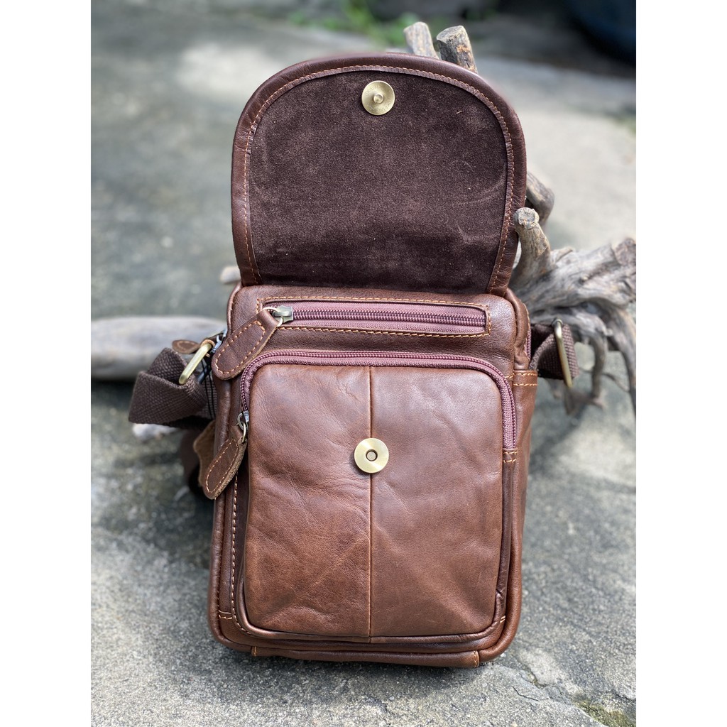 TÚI DA ĐEO CHÉO DA BÒ ĐỰNG IPADMINI DB138