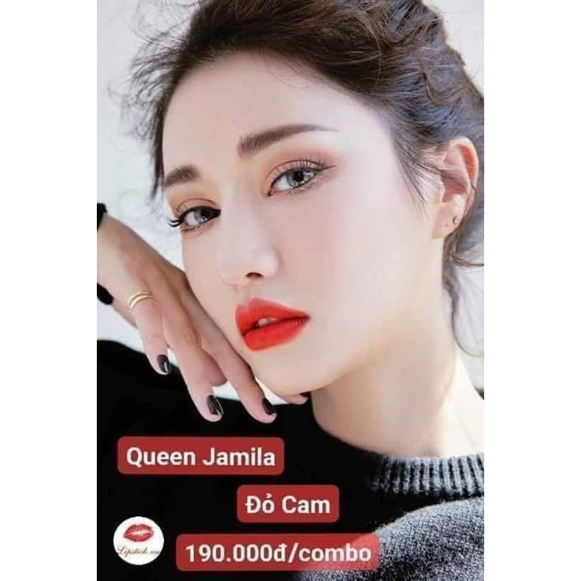 Son Kem Lì QUEEN JAMILA Tặng dầu tẩy trang mắt môi