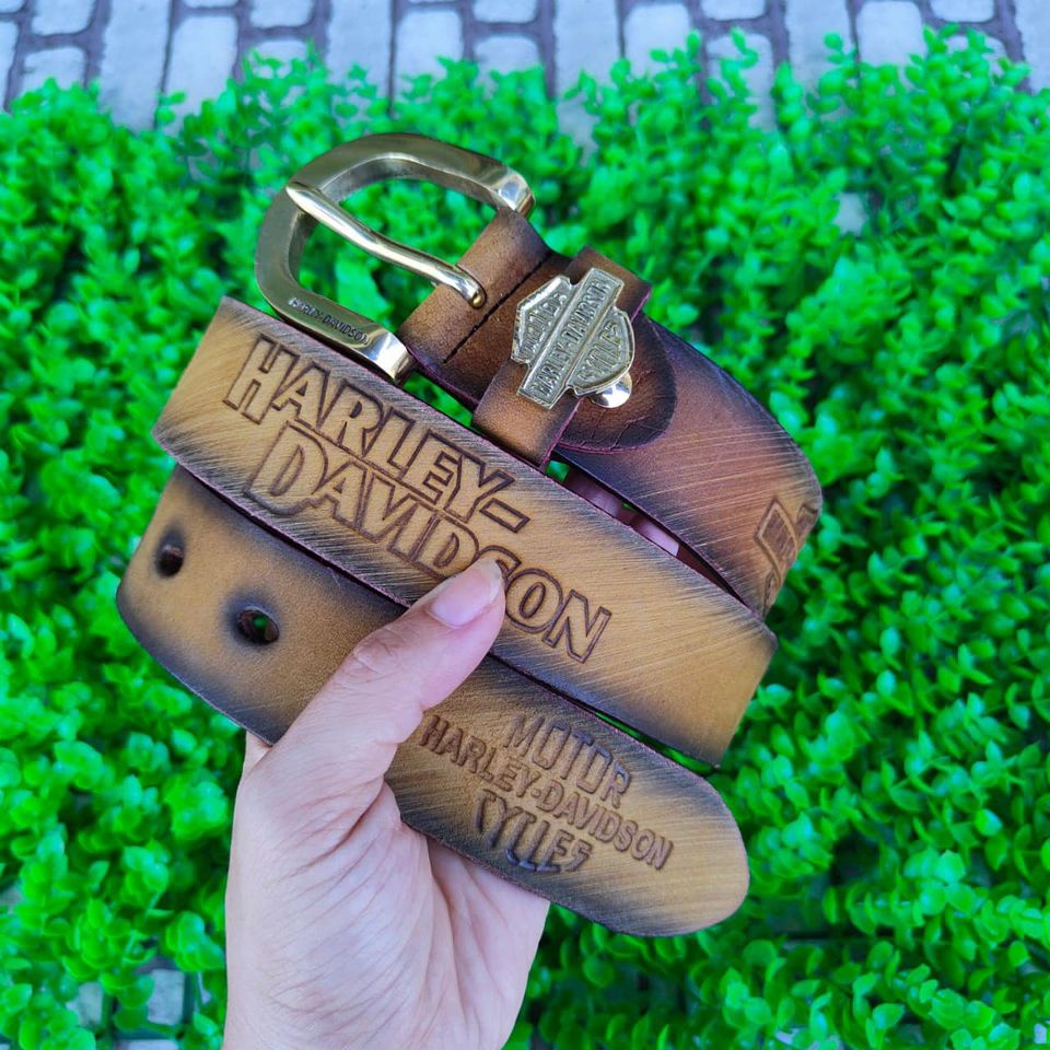 Thắt Lưng Nam Da Bò Sáp Hiệu- Da Thật Nguyên Tấm Đốt Không Cháy - Khóa Đồng và Đầu Hợp Kim Nguyên Khối