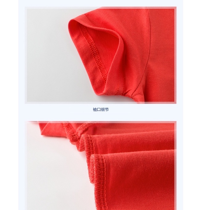 Áo phông cổ tròn chất cotton thoáng mát cho bé trai, bé gái 1-7 tuổi