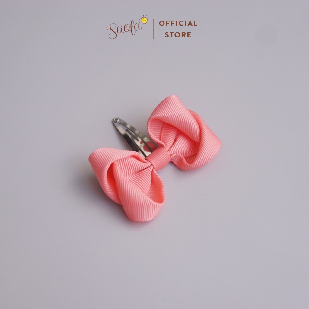 Kẹp tóc Mái Handmade Đính Nơ Phong Cách Hàn Quốc Xinh Xắn HP017 - SAOLA KIDS CLOTHING