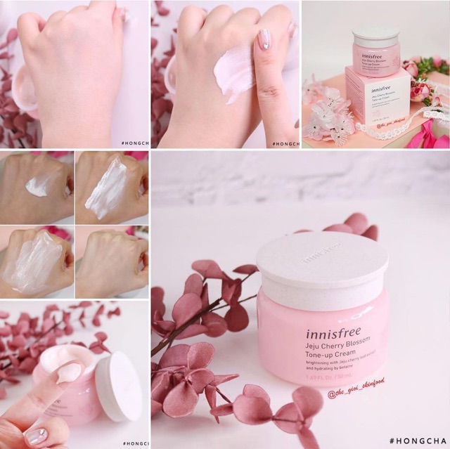 Kem Dưỡng Trắng Da Innisfree Jeju Cherry Blossom Tone Up Cream