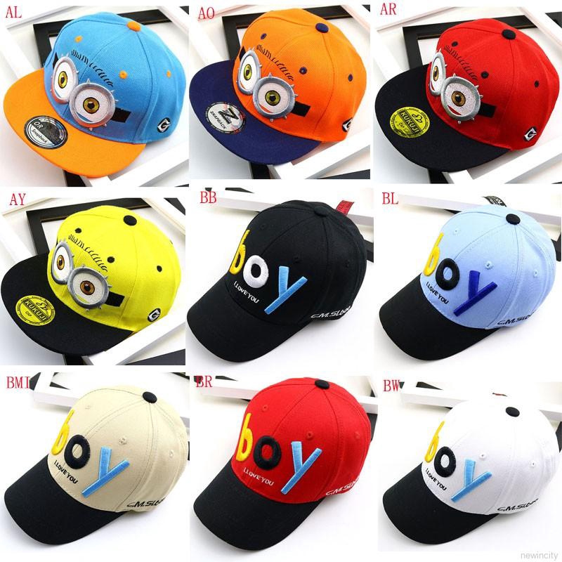 Mũ lưỡi trai chất Cotton hoạ tiết chữ phong cách bóng chày cho bé
