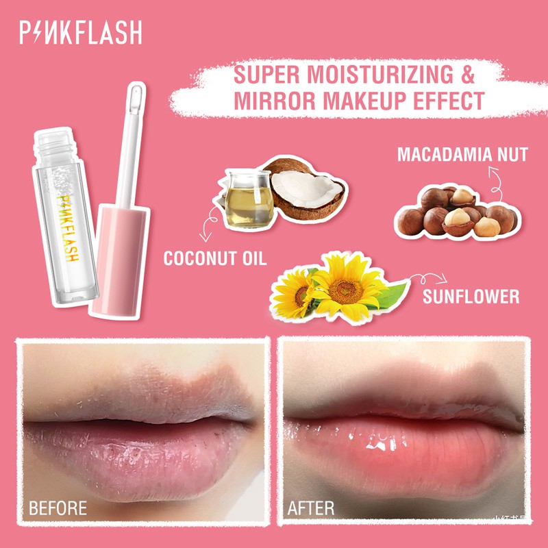 Son Dưỡng Ẩm Pinkflash Làm Đầy Môi Hiệu Ứng Lấp Lánh 1 Piece 30g