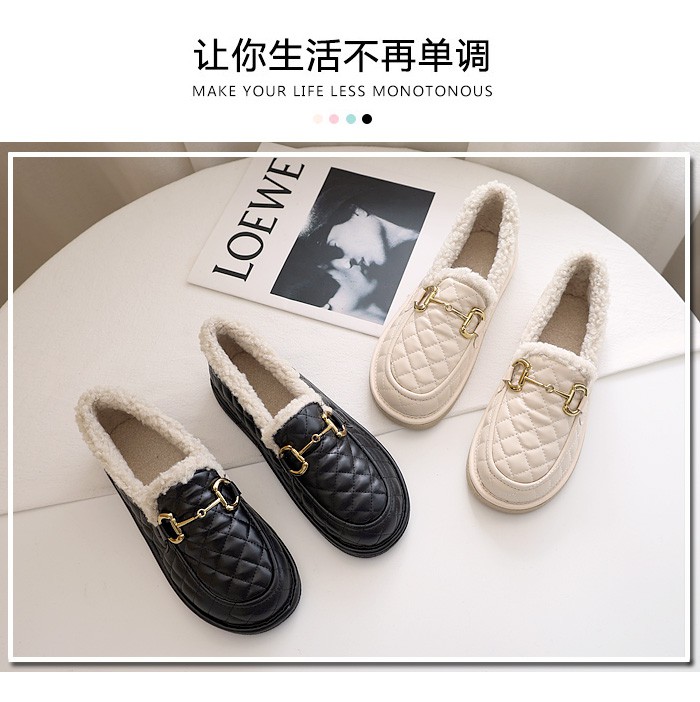 Giày Lười Đế Bằng Vải Cotton Thời Trang Mùa Đông 2020 Cho Mẹ Bầu
