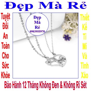 Dây chuyền cặp hình trái tim và chìa khóa khắc số 1314 / 520 - Giá bán trên = 2 sợi như hình
