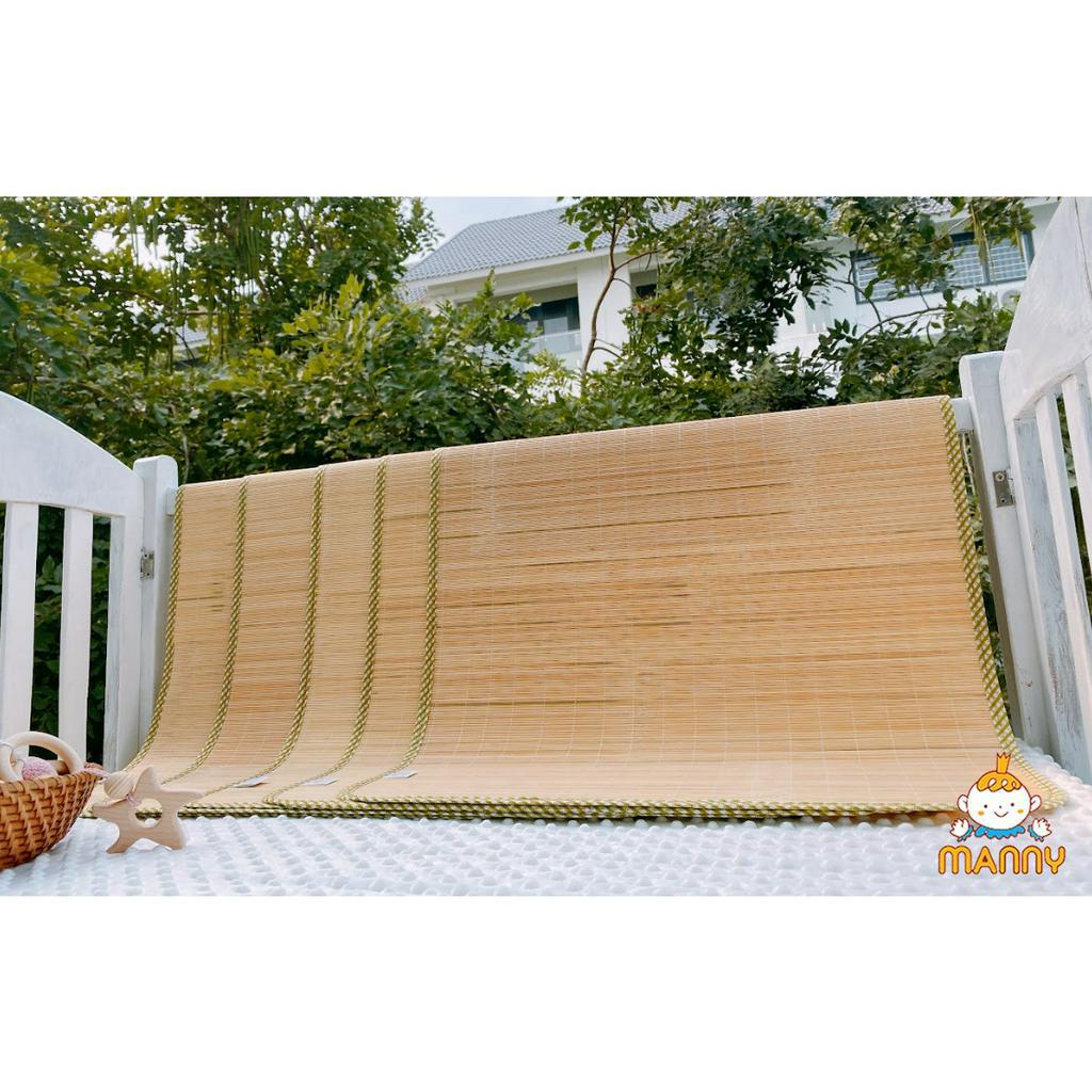 Chiếu tăm tre cho bé cao cấp, chiếu tre điều hòa mát mịn cho bé size 60x110cm - Mami & Babi