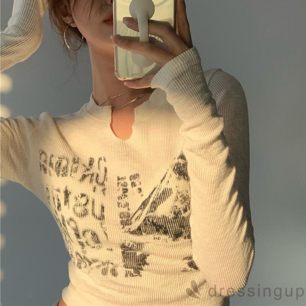 Áo croptop dài tay màu sắc trẻ trung cho nữ