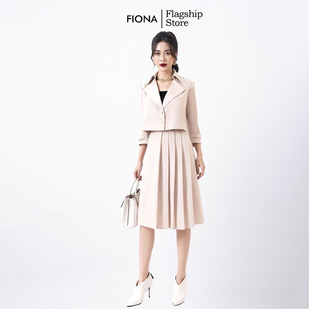 Chân Váy Midi Dáng Chữ A FIONA, Chân Váy Công Sở Nữ Thu Đông Mã F250734