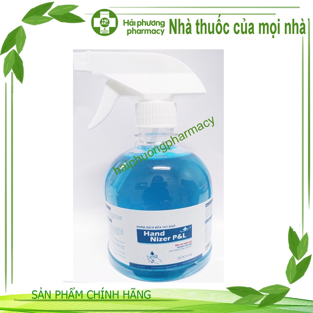 Dung dịch rửa tay khô Hand nizer P&amp;L lọ 500ml bảo vệ vượt trội , duy trì độ ẩm cho da
