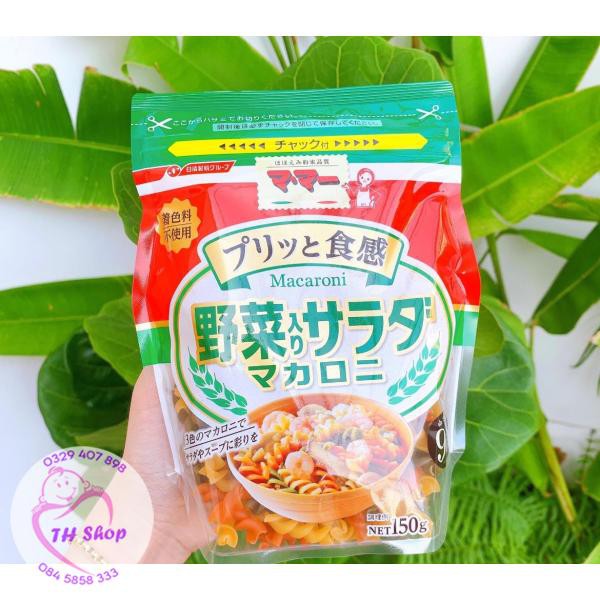 Nui xoắn rau củ Macaroni Nisshin Nhật cho bé từ 9m