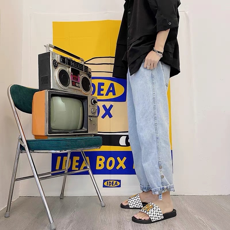 dép nam bản quai ngang NY chất liệu xốp siêu nhẹ chống trơn trượt