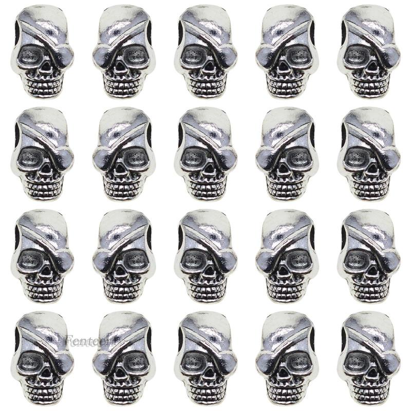 1 [Fenteer1] 10 / 20 / 30 Hạt Charm Đầu Lâu 2mm Làm Trang Sức