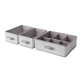 Set 3 hộp vải trữ đồ hoa SVIRA IKEA