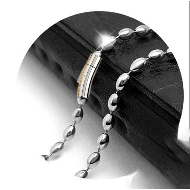 Dây chuyền inox chuỗi hạt gạo 4mm khóa gài vip sáng đẹp, không đen, thể hiện đẳng cấp sang trọng cho người đeo