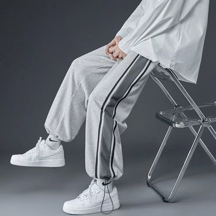 [S-3XL] Quần Thể Thao Ống Rộng Dáng Suông Thời Trang Xu Hướng Đường Phố Mùa Xuân Thu Cho Nam