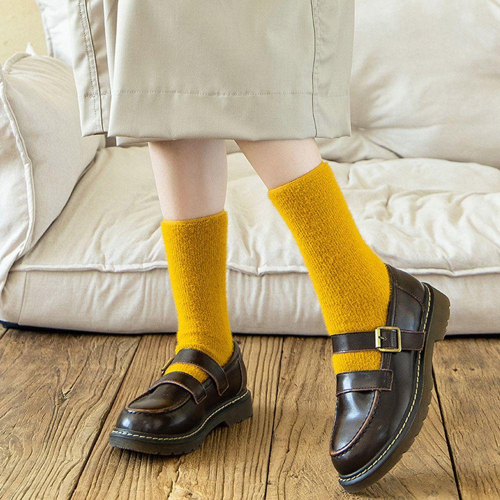 Vớ Nhung Dày Ấm Áp Không Đường May Thời Trang Mùa Đông