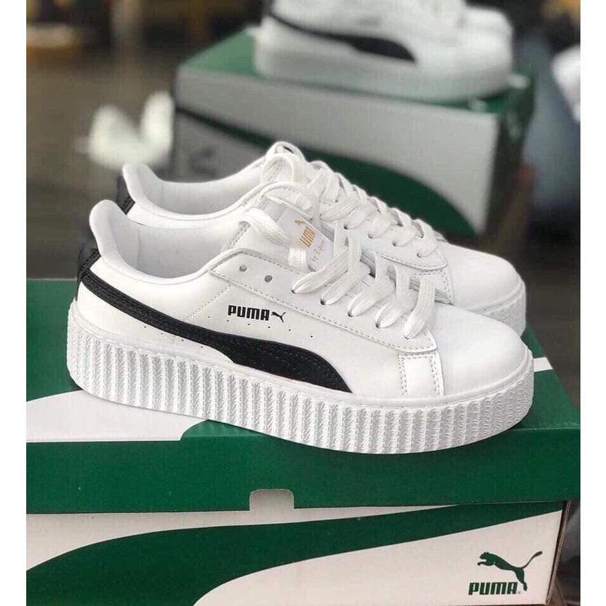 Giày thể thao Puma nữ thời trang, Puma đế nâu, đen trắng, full trắng H017480 | BigBuy360 - bigbuy360.vn