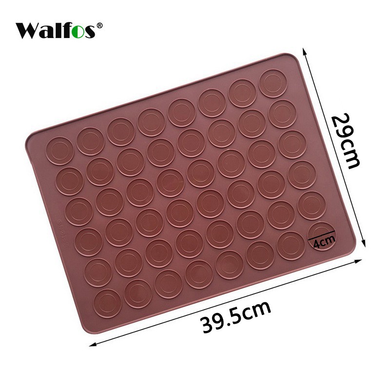 Khuôn Walfos nướng bánh Macaron bằng silicon có 48/30 ô tiện dụng