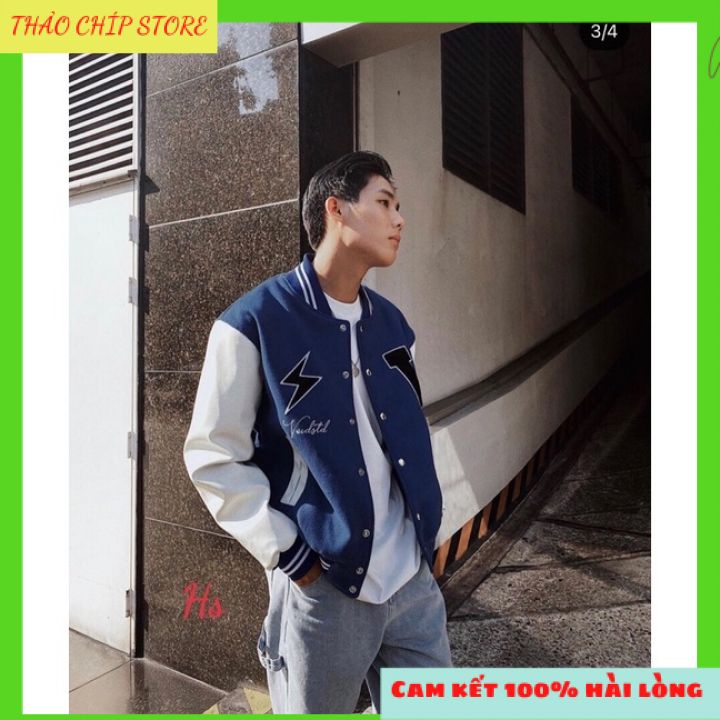 Áo khoác bomber nỉ mặt cười form rộng, Áo nỉ Cardigan jacket Unisex Nam Nữ Màu Xanh phối trắng basic phong cách Hàn Quốc | BigBuy360 - bigbuy360.vn