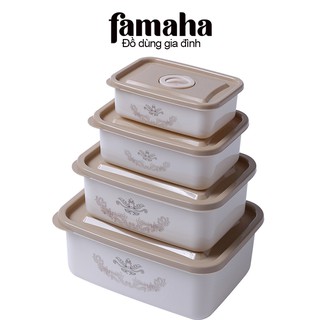 Set 4 Hộp đựng thực phẩm trong tủ lạnh đa năng - Hộp đựng thức ăn