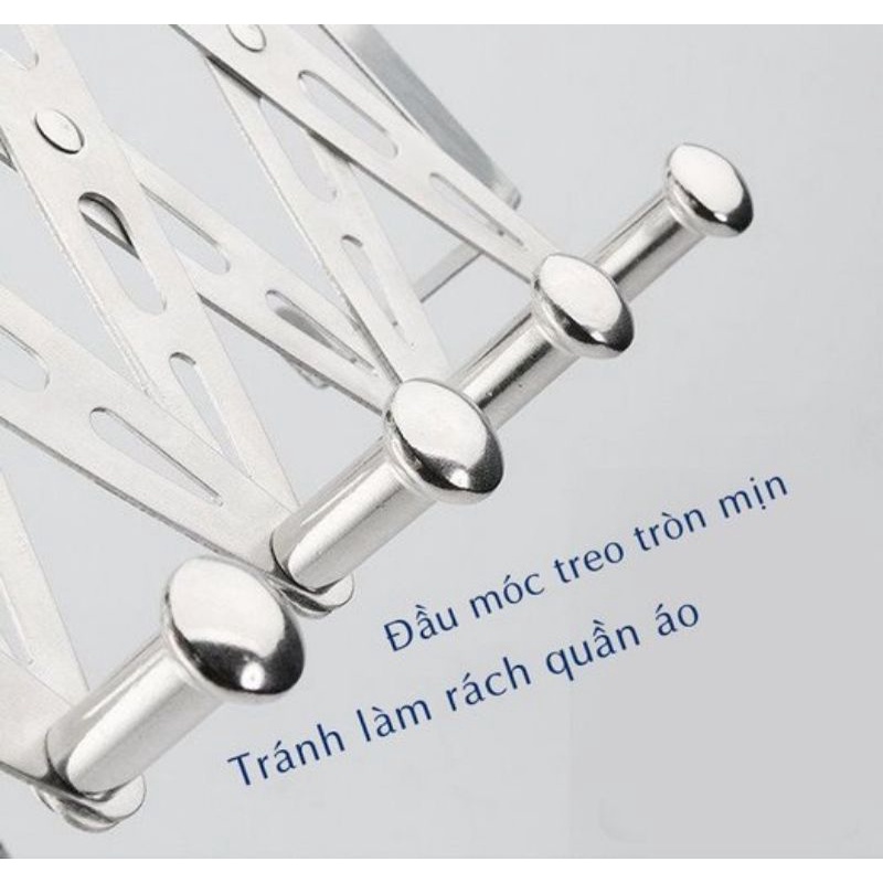 Móc treo mũ, quần áo, đồ dùng sau cửa hình ziczac bằng inox