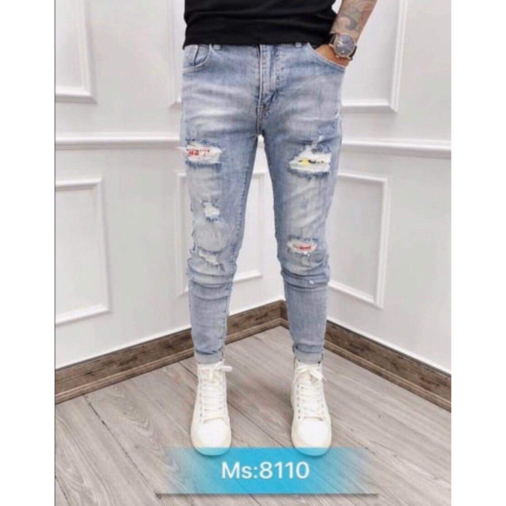 Quần Jean Nam Chất Bò XuMon Wash Rách Mạnh Cao Cấp Phong Cách Thời Trang Hàn Quốc Chuẩn Men MS 5679 nhiều mẫu mới | BigBuy360 - bigbuy360.vn