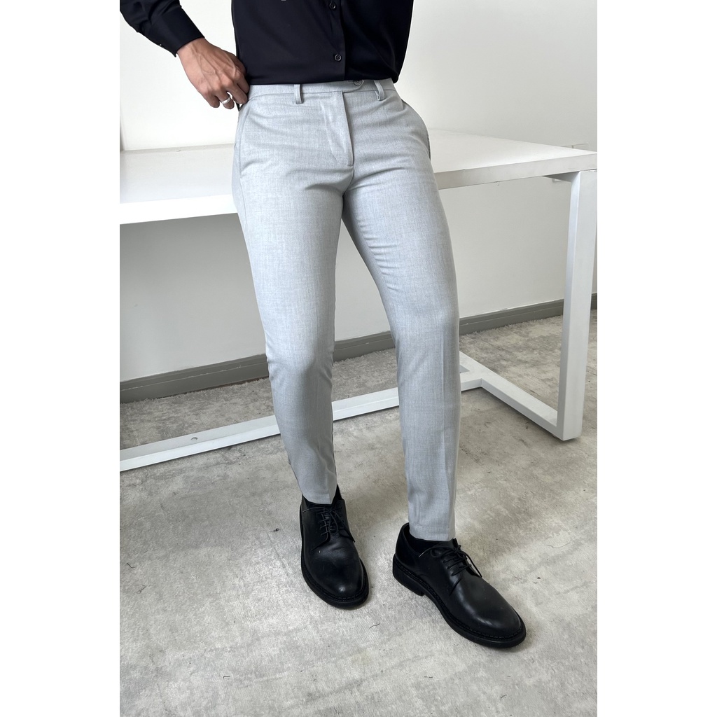 Quần Tây A/G Cho Nam Phom Ôm Màu Đen Và Xám
