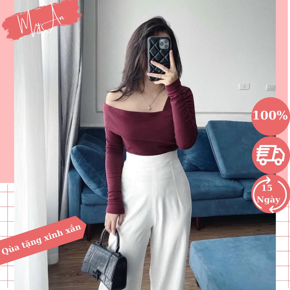 [ Hàng Cao Cấp Loại 1 ] Áo thun dài tay trễ vai, chất liệu thun cao cấp dày dặn - MYAN Store CD075