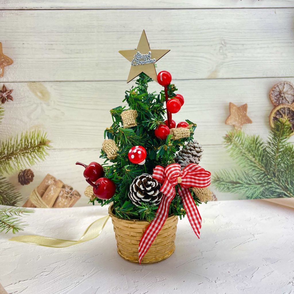 Cây Thông Nhí 20CM TNM08 Để Bàn Trang Trí Giáng Sinh