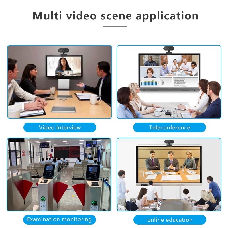 Webcam máy tính độ phân giải Full HD 1080p lấy nét rõ chân thực cho pc/tv
