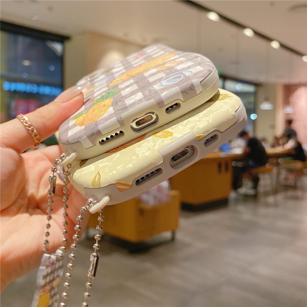 Ốp Điện Thoại Da + Tpu Mềm Hình Tai Mèo / Trái Cam 3d Cho Iphone 11 12 Pro Max 12pro X Xs Max Xr 7 8 Plus