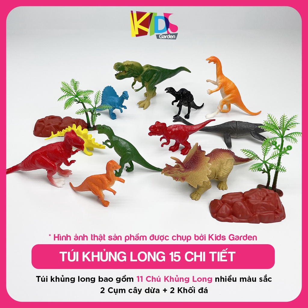 Xe đồ chơi cho bé trai cỡ lớn chở mô hình khủng long đồ chơi XDC21 KIDSGARDEN