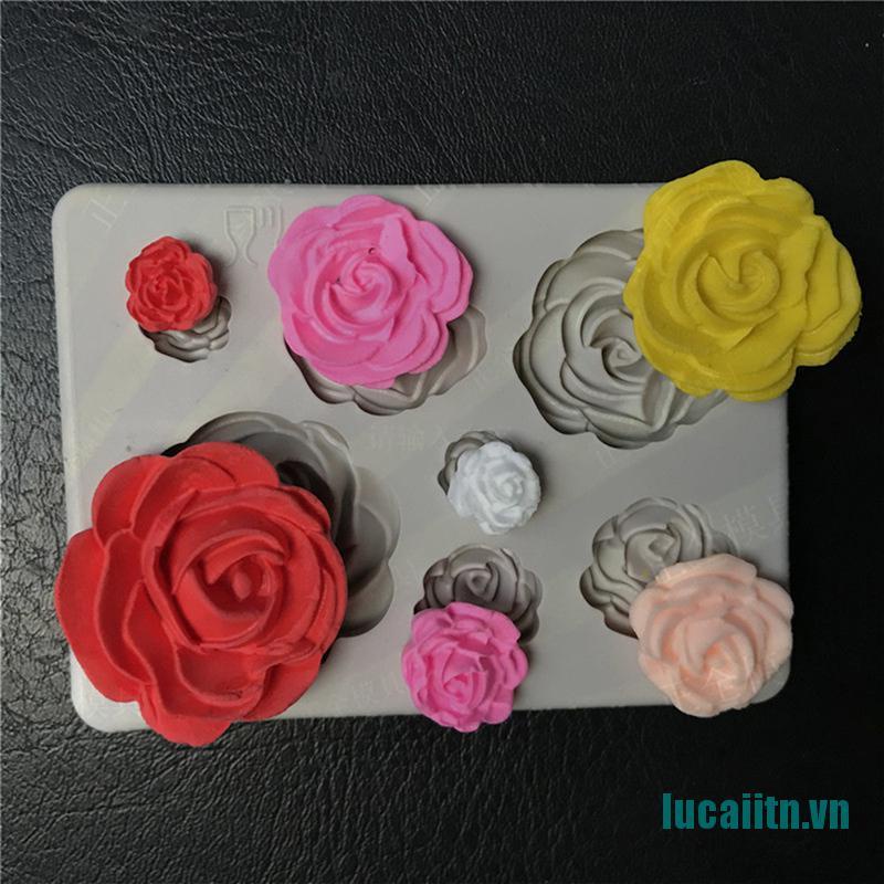 hot&3D Rose Flower Silicone Fondant Chocolate Mould Cake Decor Sugarcraft Mold
