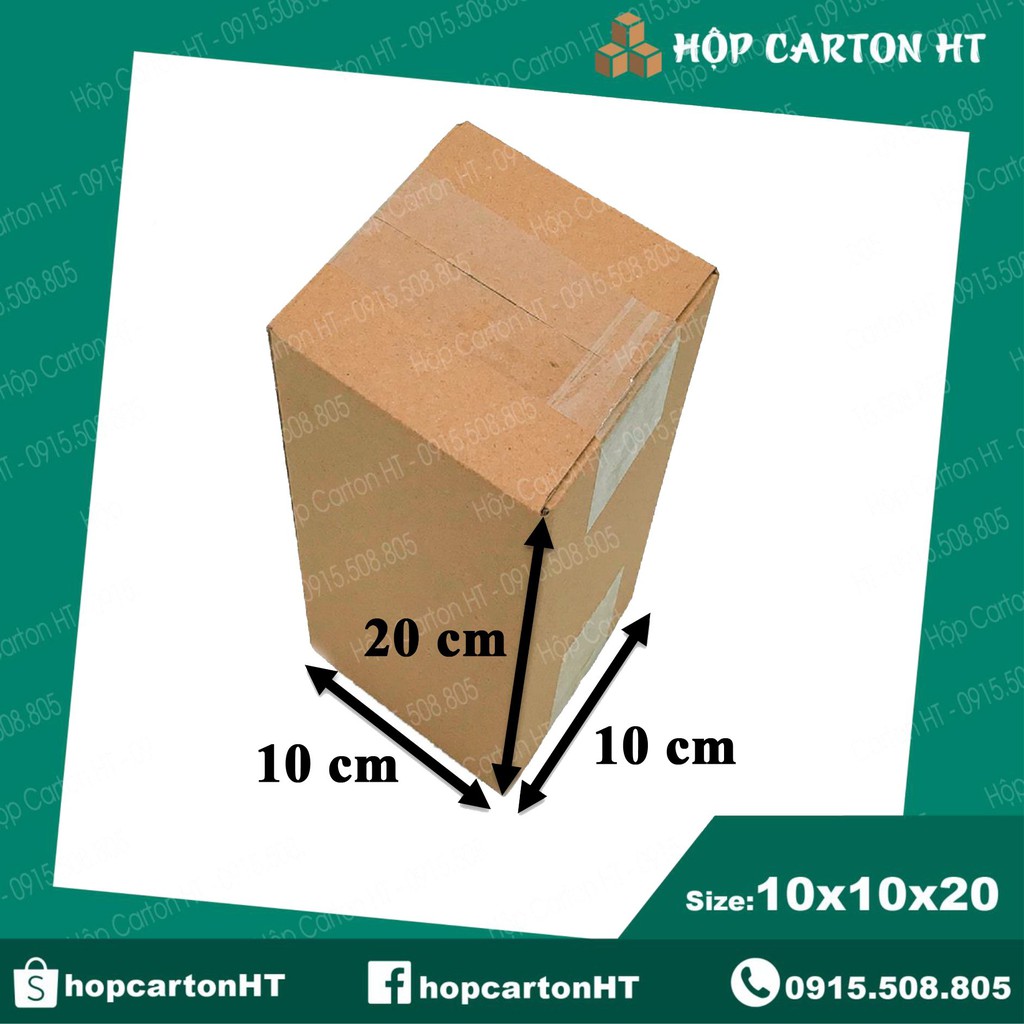 20x10x10 hộp đứng, thùng giấy cod gói hàng, hộp bìa carton đóng hàng giá rẻ