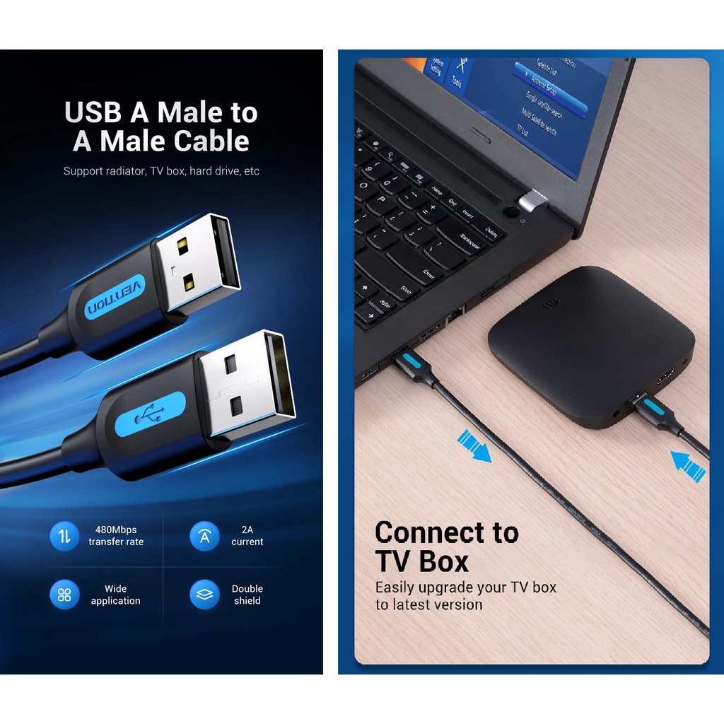 [Usb to Usb] Cáp 2 đầu USB 2.0 Vention COJB