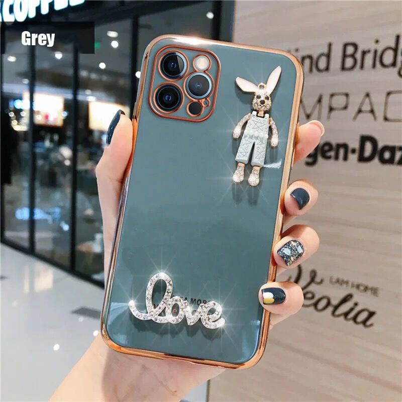 Ốp Điện Thoại Hình Thỏ Kim Cương Lấp Lánh Cho OPPO Reno 5 7Z 5G 7 5G 7 Pro 5G Reno 8 Pro 8 6 6 Pro 6Z