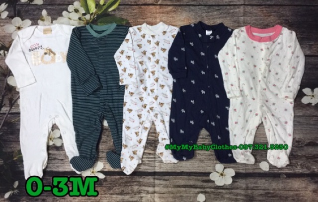 Combo 3c Body liền tất 3-24m (tuỳ size tuỳ mẫu)