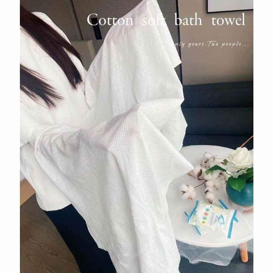 Khăn tắm viên nén du lịch nhỏ gọn tiện dụng chất liệu cotton dùng 1 lần size 140x70cm