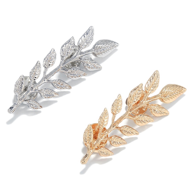 Cặp Trâm Cài Áo Hình Chiếc Lá Thời Trang Dành Cho Nam Và Nữ
