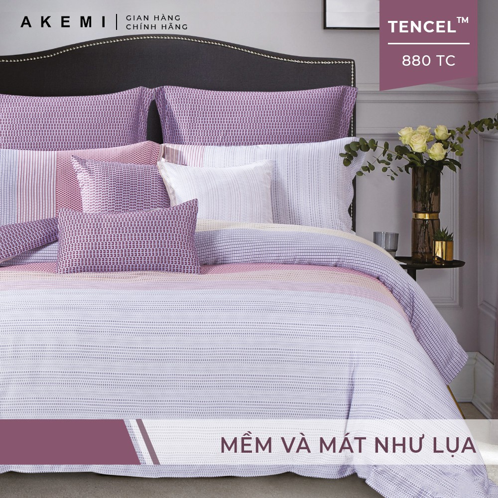 Bộ Ga và Vỏ Gối AKEMI Tencel™ Modal Ardent- Teliko (Queen), 5 món