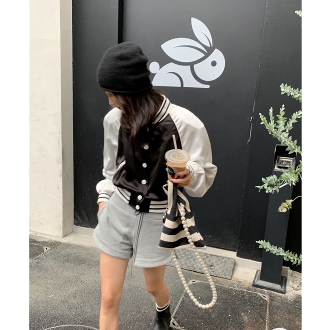 áo khoác bóng chày thời trang nữ thiêu full lưng